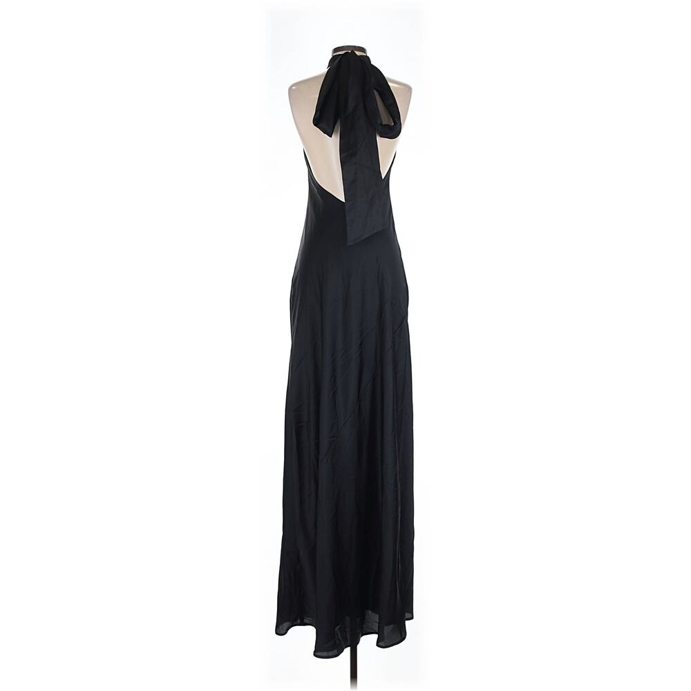 Show Me Your Mumu Lisa Maxi Dress in Black Luxe Satin L - Picture 7 of 10